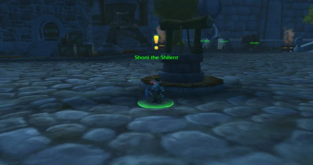 Shoni the Shilent, the quest giver of Underground Assault in Stormwind, a screenshot from World of Warcraft