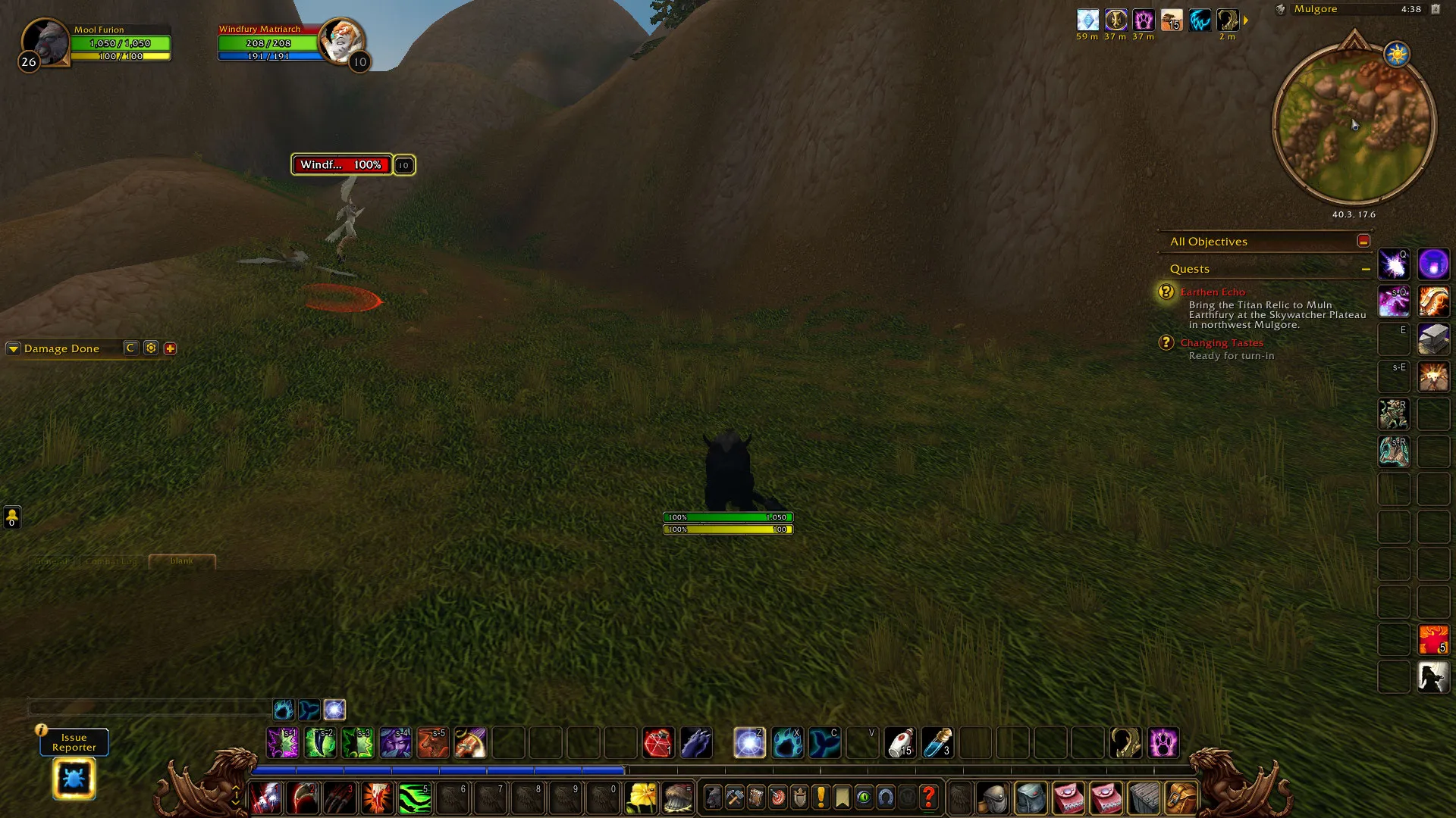 The path north of Thunder Bluff that climbs into the mountains of Mulgore, a screenshot from the beta of World of Warcraft: Forever