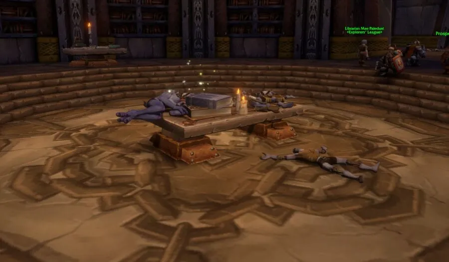 Archmage Antonidas: The Unabridged Autobiography in Ironforge, a screenshot from the beta of World of Warcraft: Forever