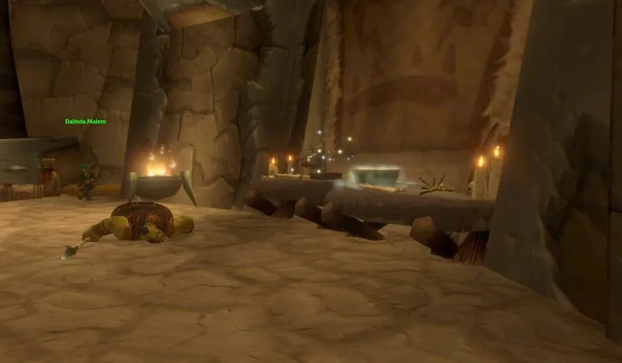 Demons and You in Desolace, a screenshot from the beta of World of Warcraft: Forever
