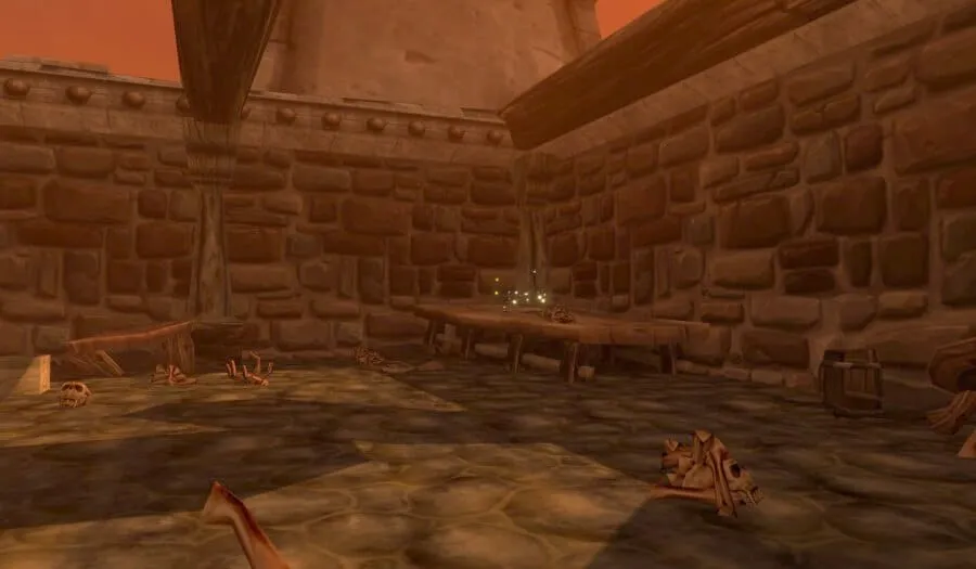 Necromancy 101 in Western Plaguelands, a screenshot from the beta of World of Warcraft: Forever