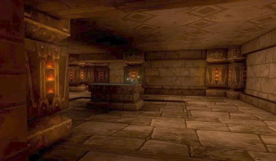 Stonewrought Design in Burning Steppes, a screenshot from the beta of World of Warcraft: Forever