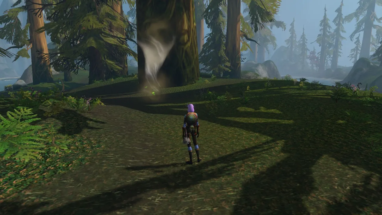 A small tornado that gives Blessing of Zephras, a screenshot from the World of Warcraft: Forever beta