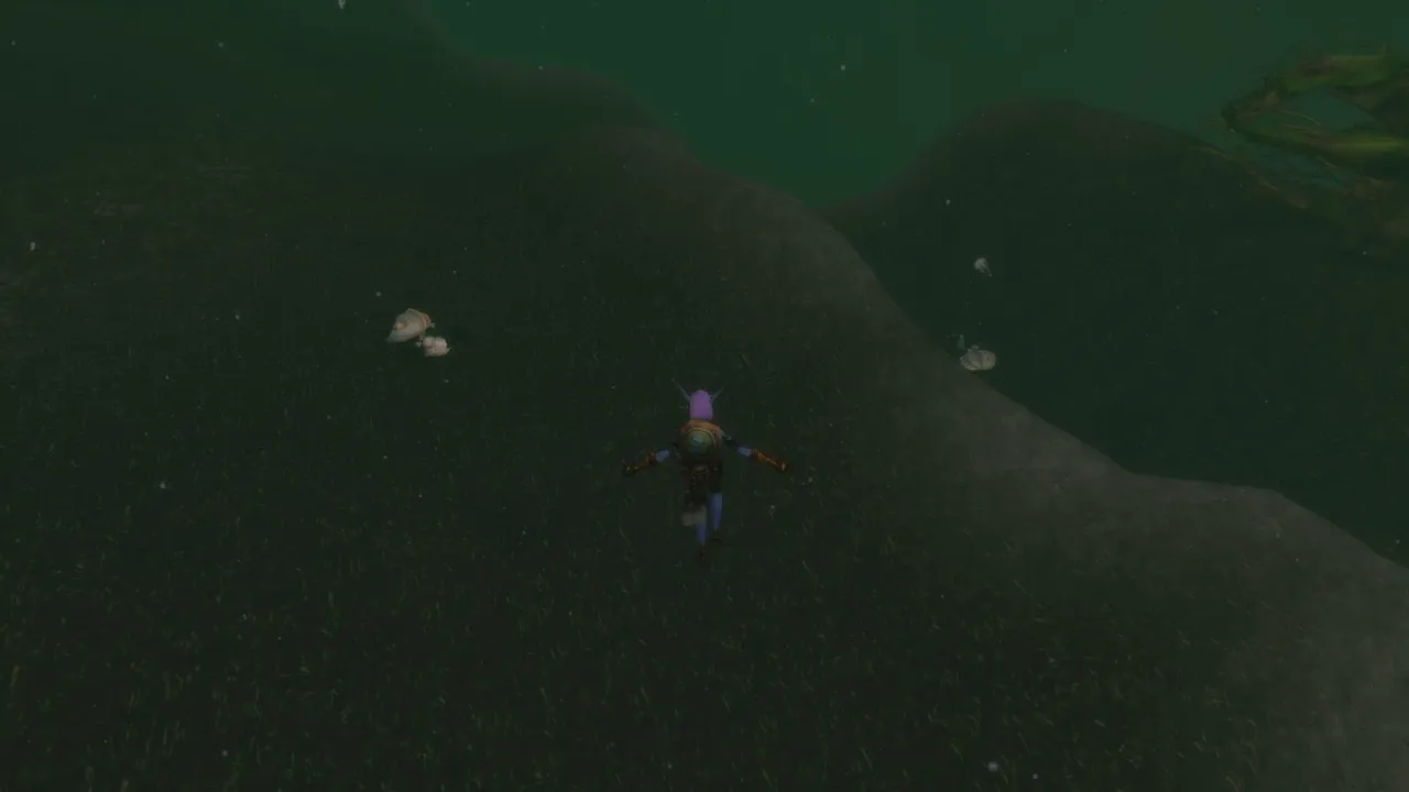 Construct Parts at the bottom of Windsong Lake, a screenshot from the World of Warcraft: Forever beta