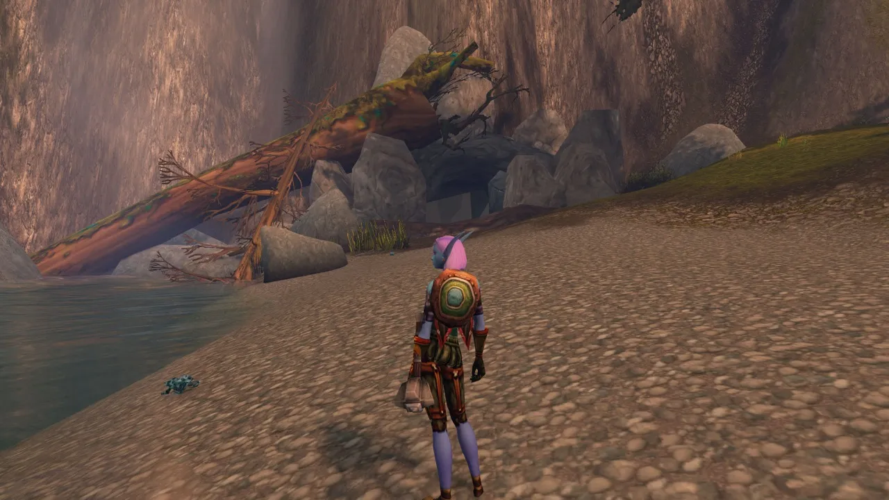 The entrance of the Shriekling Den, a screenshot from the World of Warcraft: Forever beta