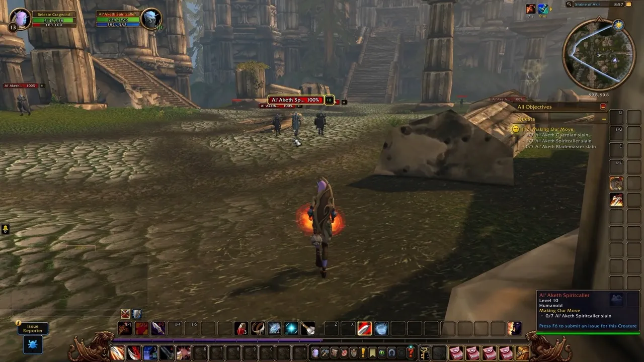 The Shrine of Akir, a screenshot from the World of Warcraft: Forever beta