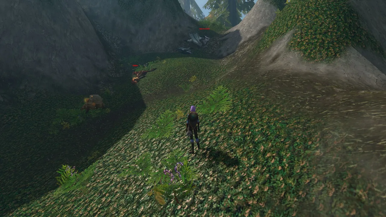 Vulgara the Insatiable on her hill, a screenshot from the World of Warcraft: Forever beta