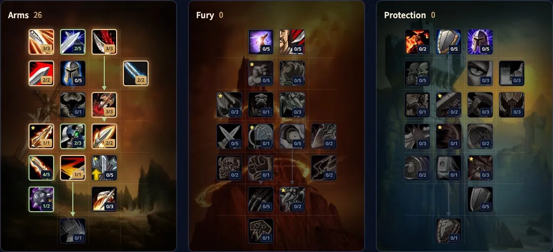 De Arms Warrior-build voor level 30 in onze talentcalculator