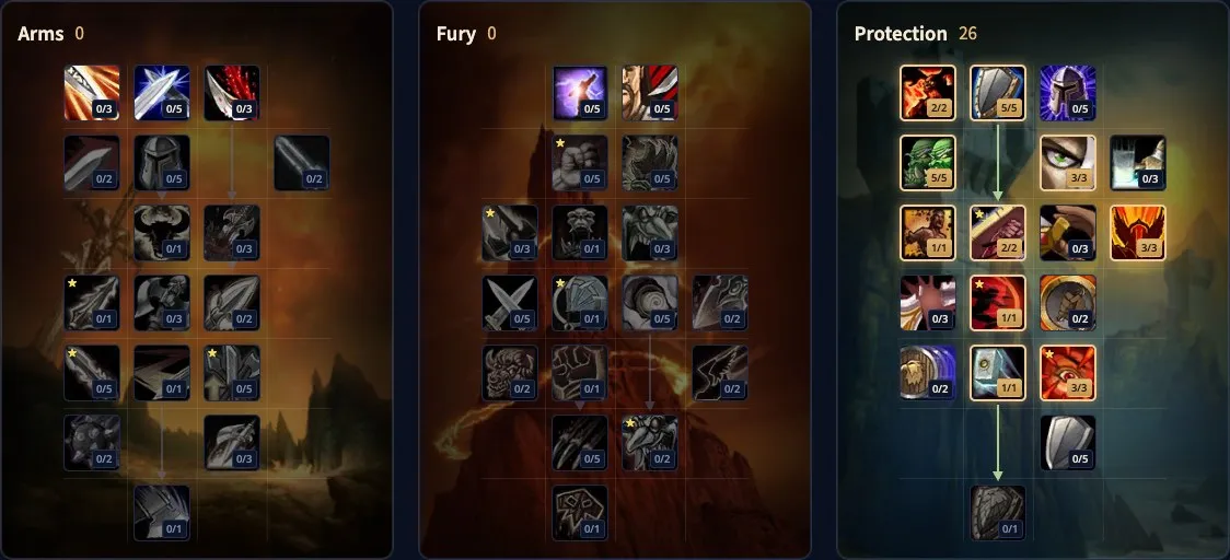 De Protection Warrior-build voor level 30 in onze talentcalculator