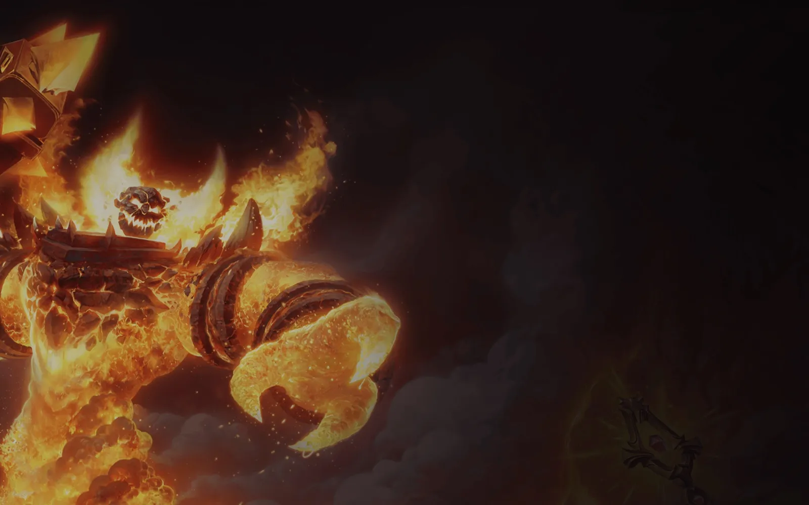 Artwork ufficiale di World of Warcraft Classic con Ragnaros the Firelord tra le fiamme